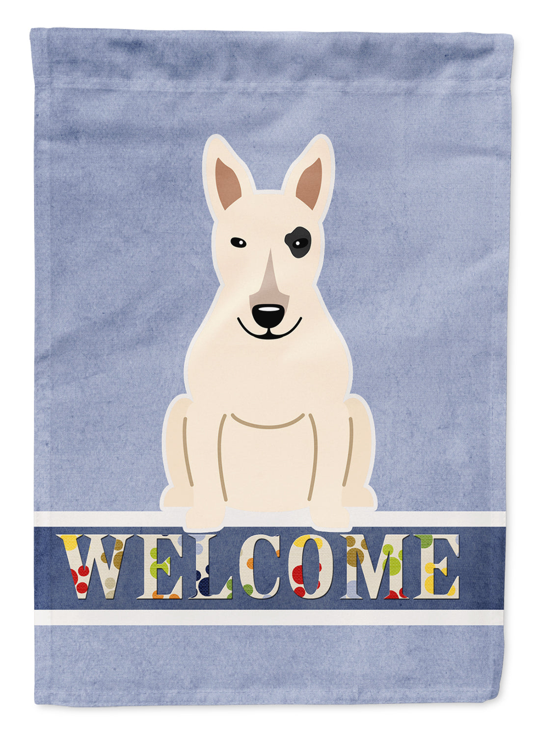 Bull Terrier White Welcome Flag Garden Size BB5719GF