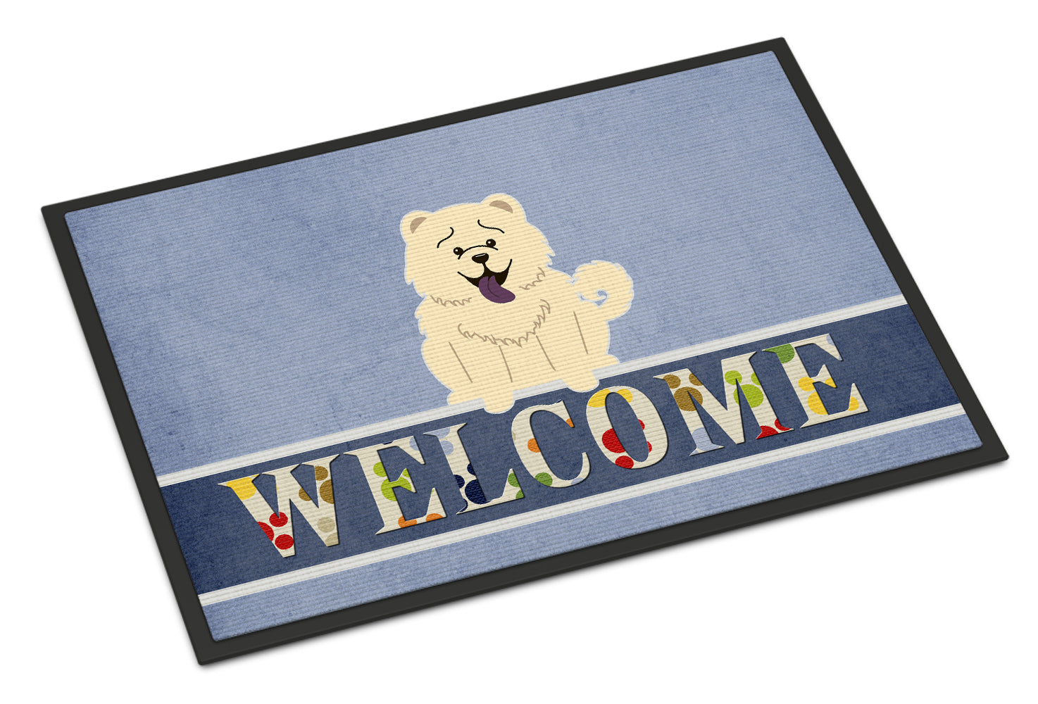 Chow Chow White Welcome Indoor or Outdoor Mat 18x27 BB5721MAT - the-store.com