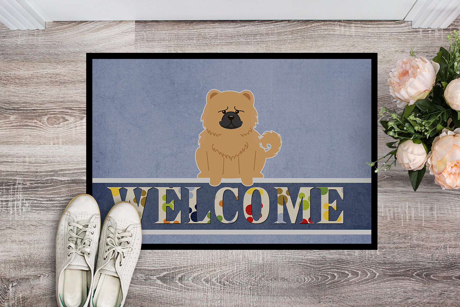 Chow Chow Cream Welcome Indoor or Outdoor Mat 18x27 BB5725MAT - the-store.com