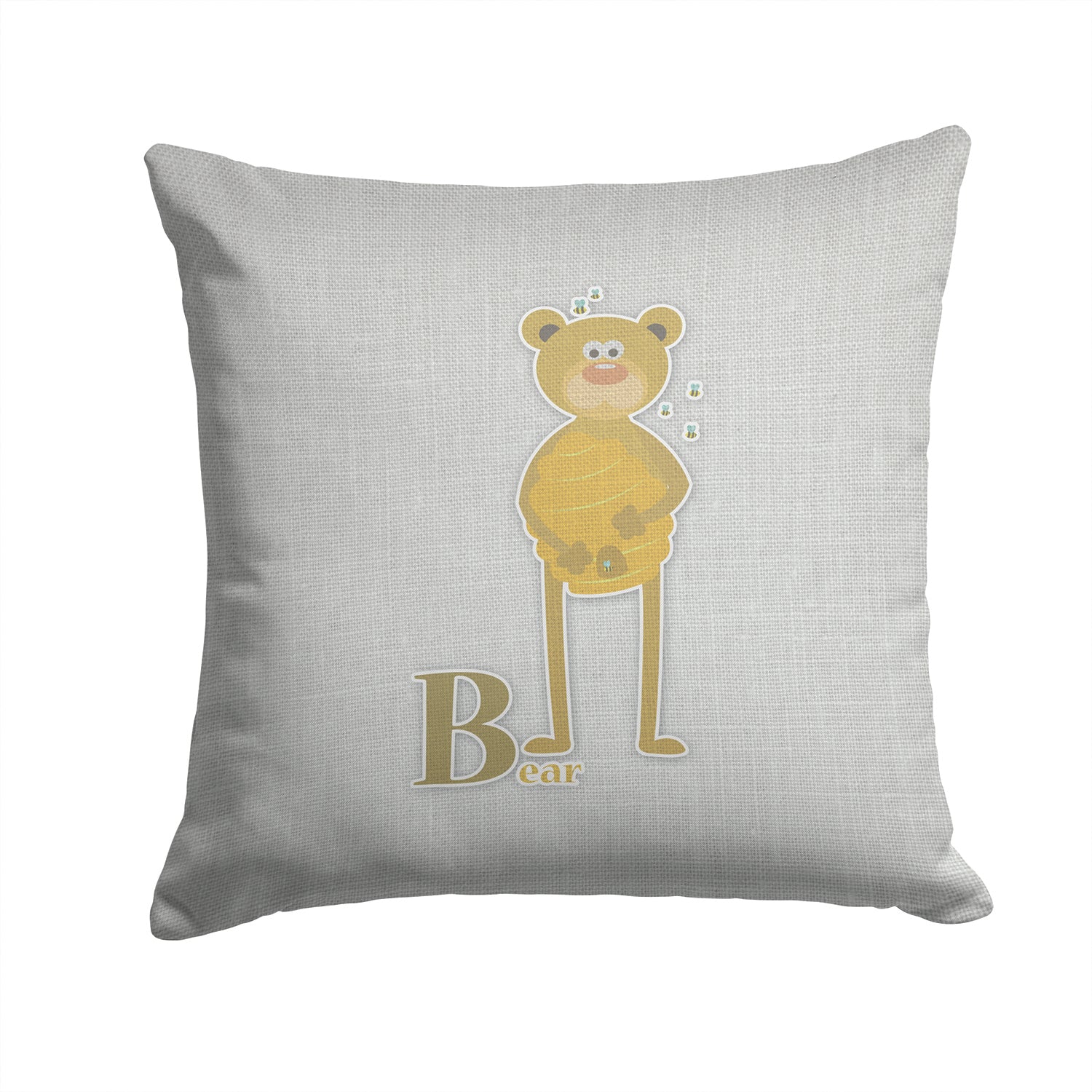 Alphabet B for Bear Fabric Decorative Pillow BB5727PW1414 - the-store.com