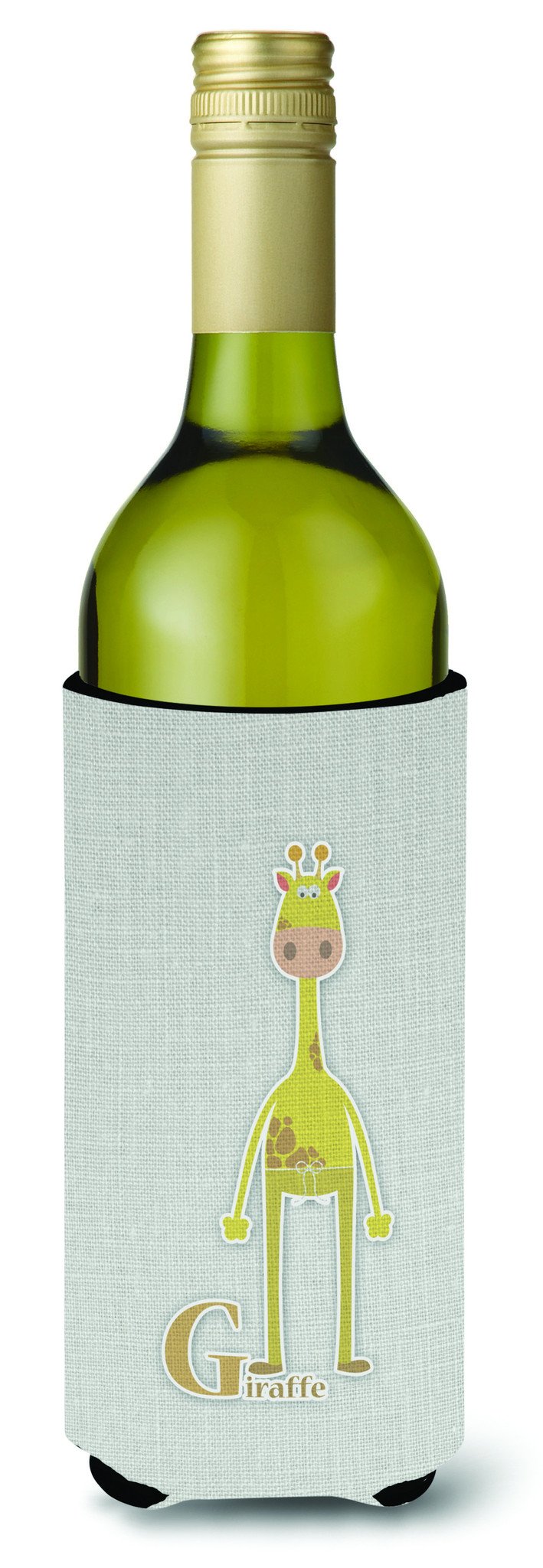 Alphabet G for Giraffe Wine Bottle Beverge Insulator Hugger BB5732LITERK by Caroline's Treasures