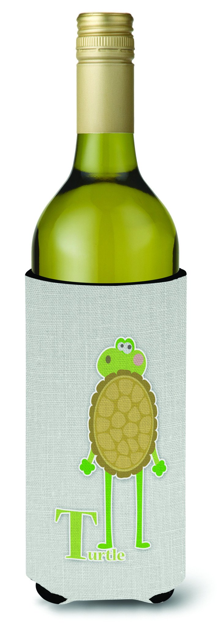 Alphabet T for Turtle Wine Bottle Beverge Insulator Hugger BB5745LITERK by Caroline&#39;s Treasures
