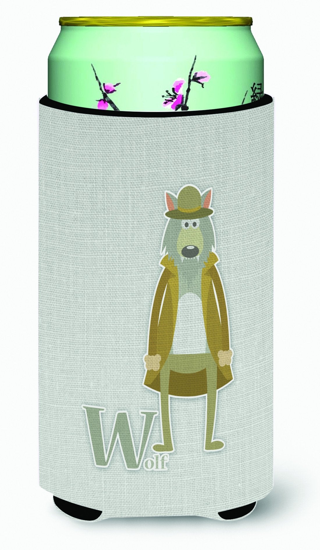 Alphabet W for Wolf Tall Boy Beverage Insulator Hugger BB5748TBC by Caroline's Treasures