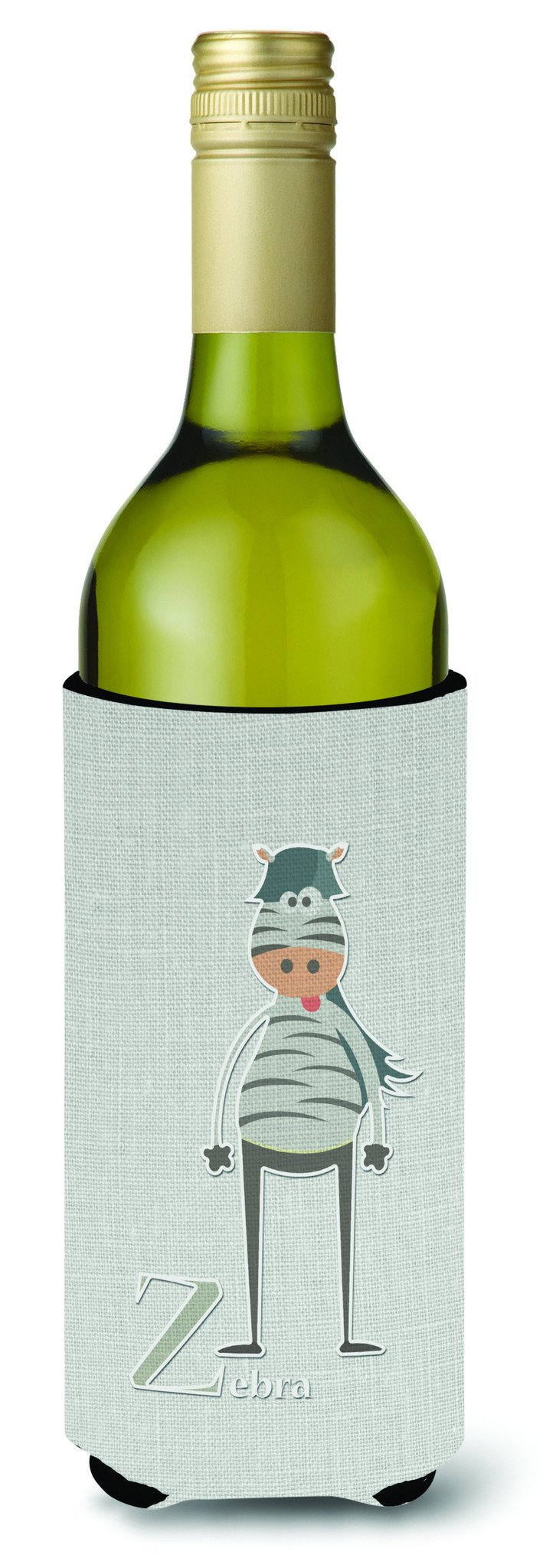 Alphabet Z for Zebra Wine Bottle Beverge Insulator Hugger BB5751LITERK by Caroline's Treasures