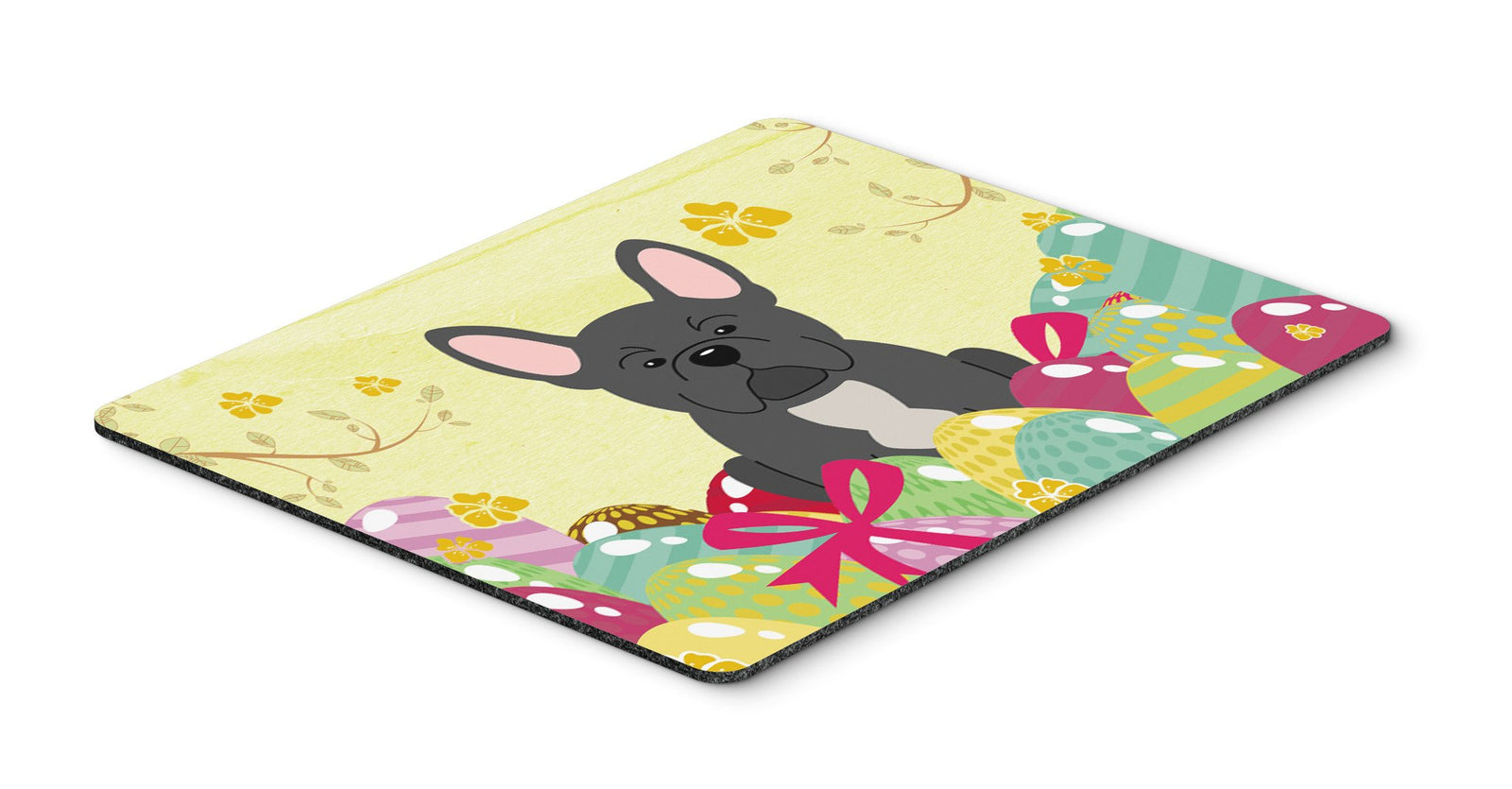 Easter Eggs French Bulldog Black Mouse Pad, Hot Pad or Trivet BB6014MP by Caroline's Treasures
