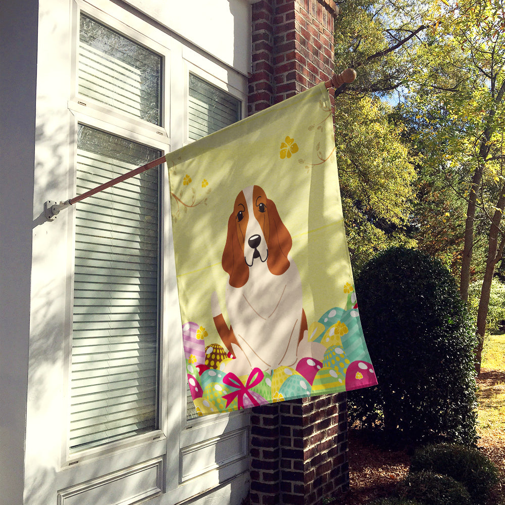 Easter Eggs Basset Hound Flag Canvas House Size BB6021CHF