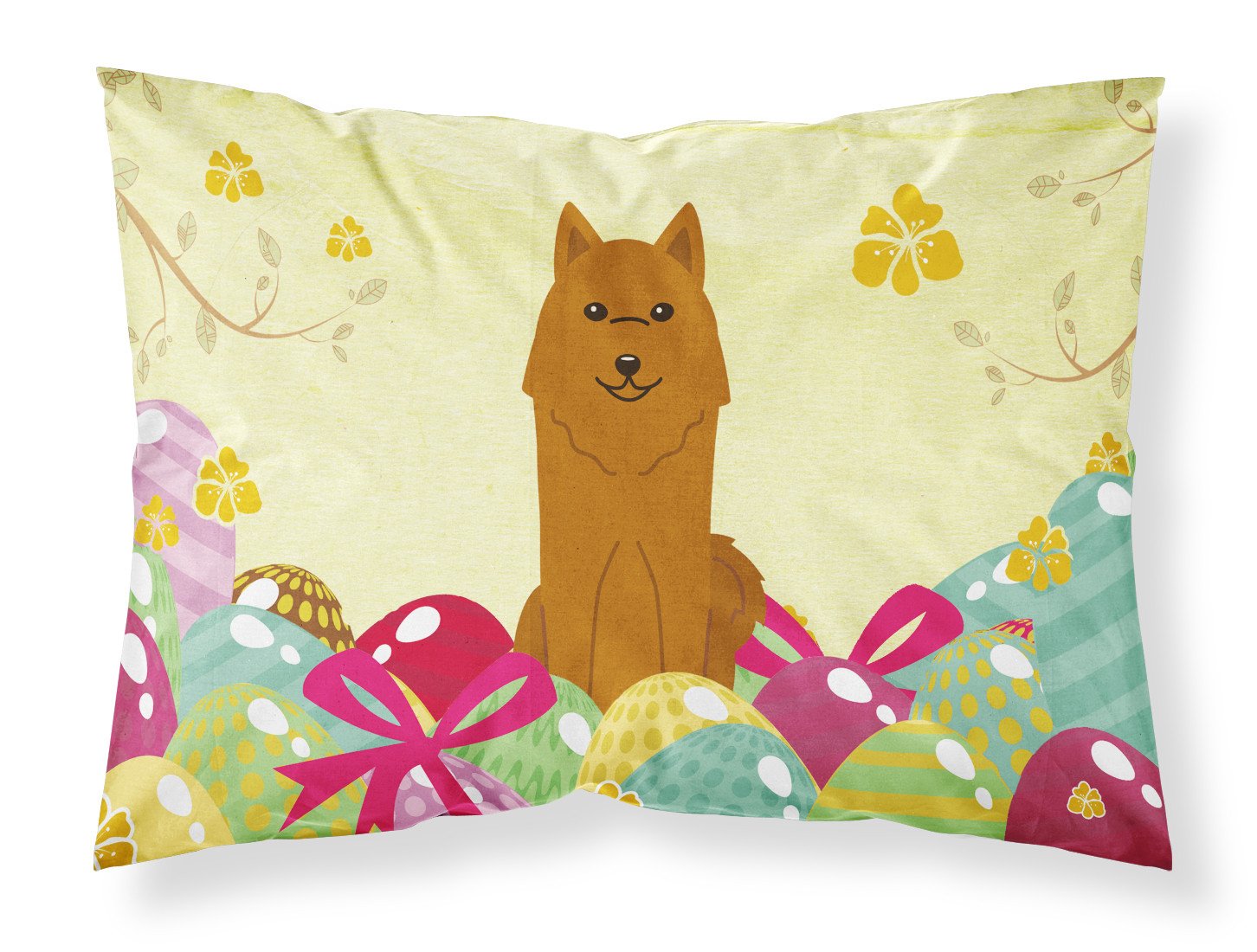 Easter Eggs Karelian Bear Dog Fabric Standard Pillowcase BB6022PILLOWCASE by Caroline's Treasures