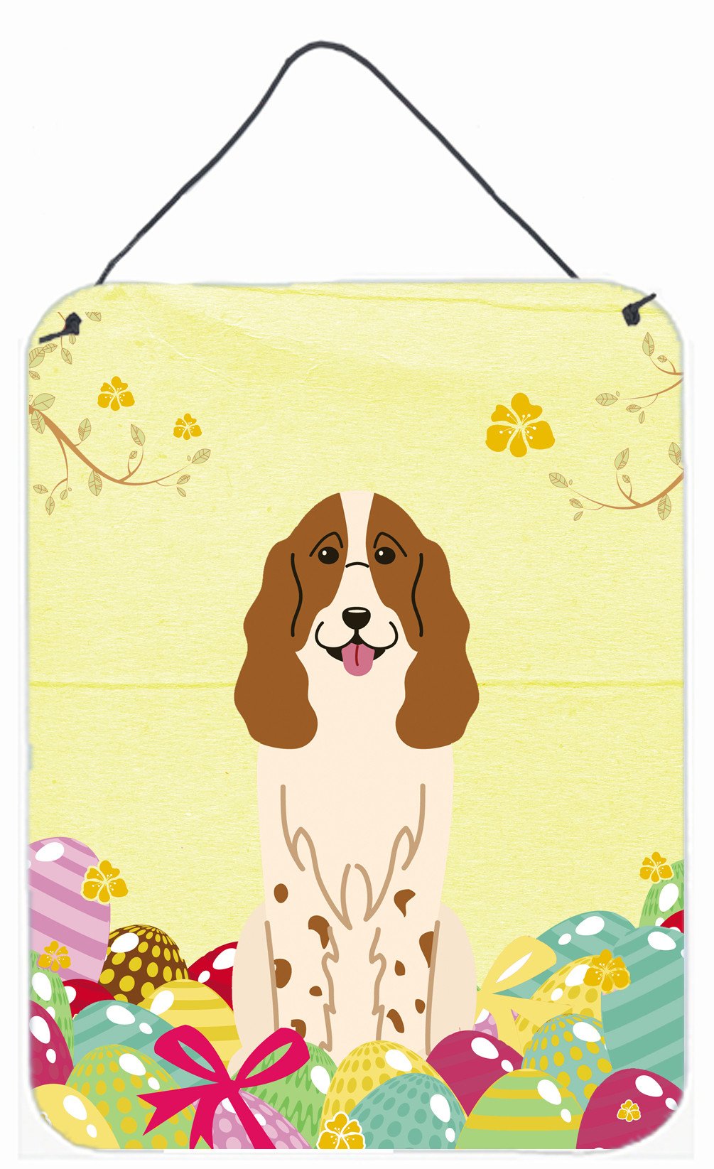 Easter Eggs Russian Spaniel Wall or Door Hanging Prints BB6031DS1216 by Caroline's Treasures