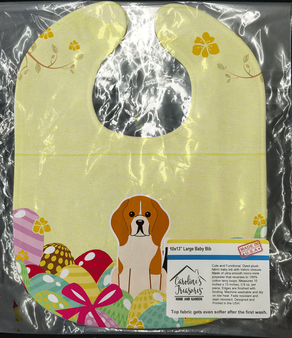 Easter Eggs Beagle Tricolor Baby Bib BB6040BIB - the-store.com
