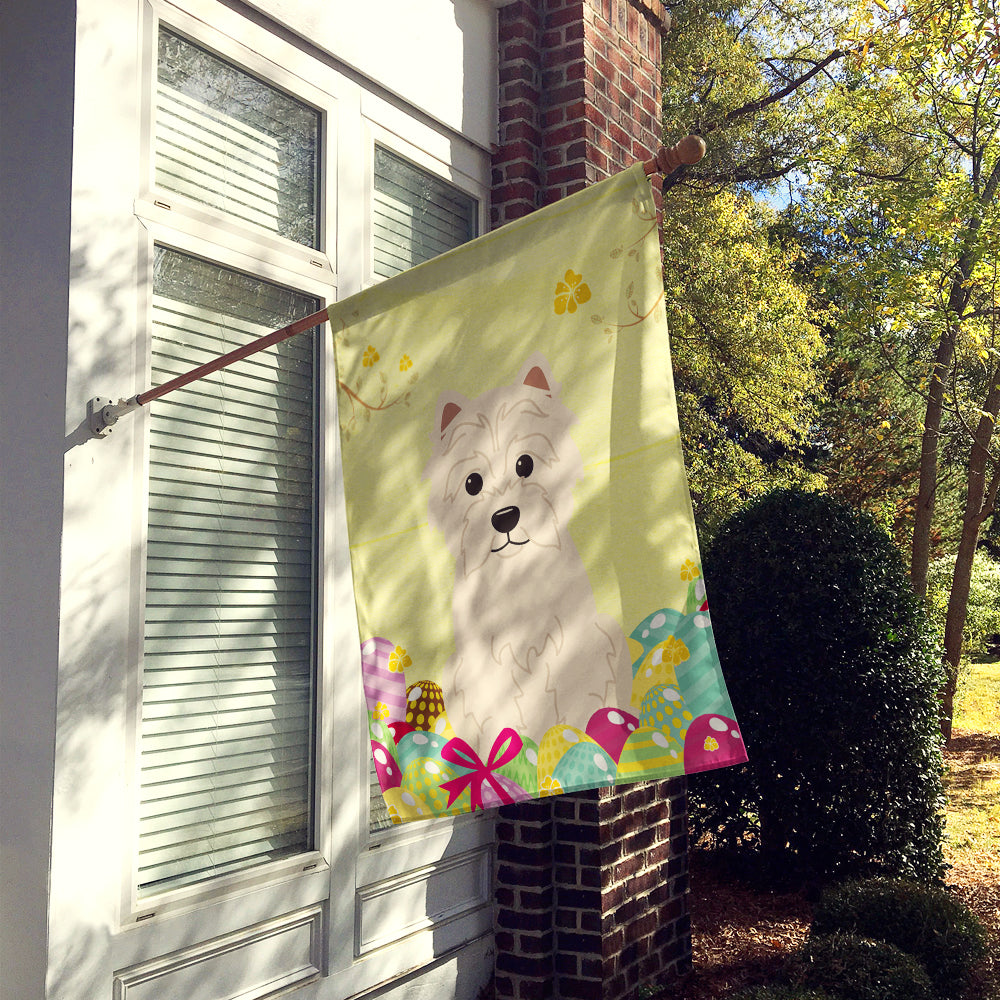 Easter Eggs Westie Flag Canvas House Size BB6042CHF