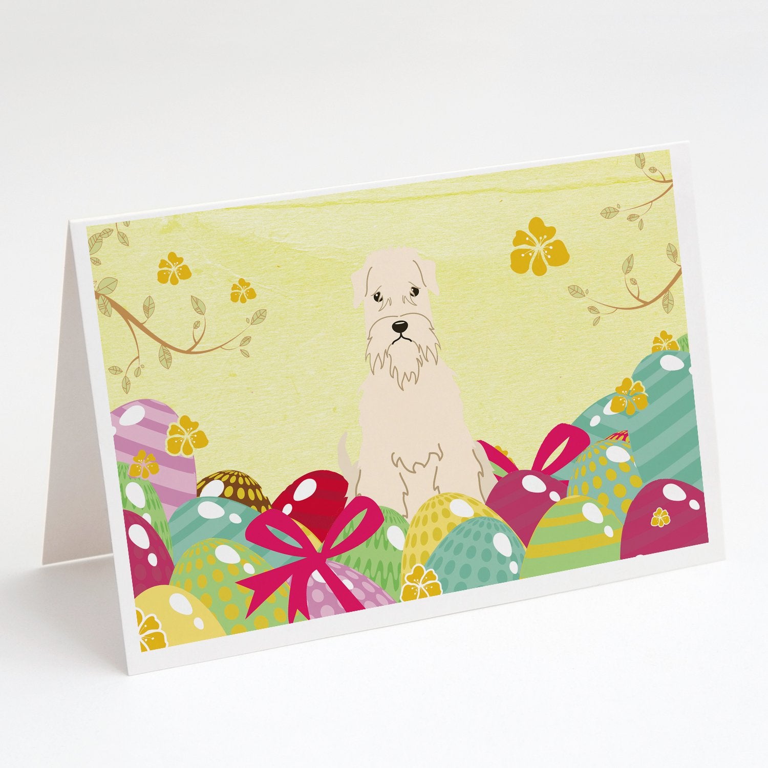 Buy this Easter Eggs Soft Coated Wheaten Terrier Greeting Cards and Envelopes Pack of 8