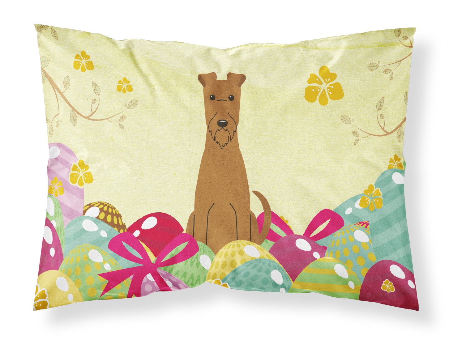 Easter Eggs Irish Terrier Fabric Standard Pillowcase BB6062PILLOWCASE by Caroline's Treasures