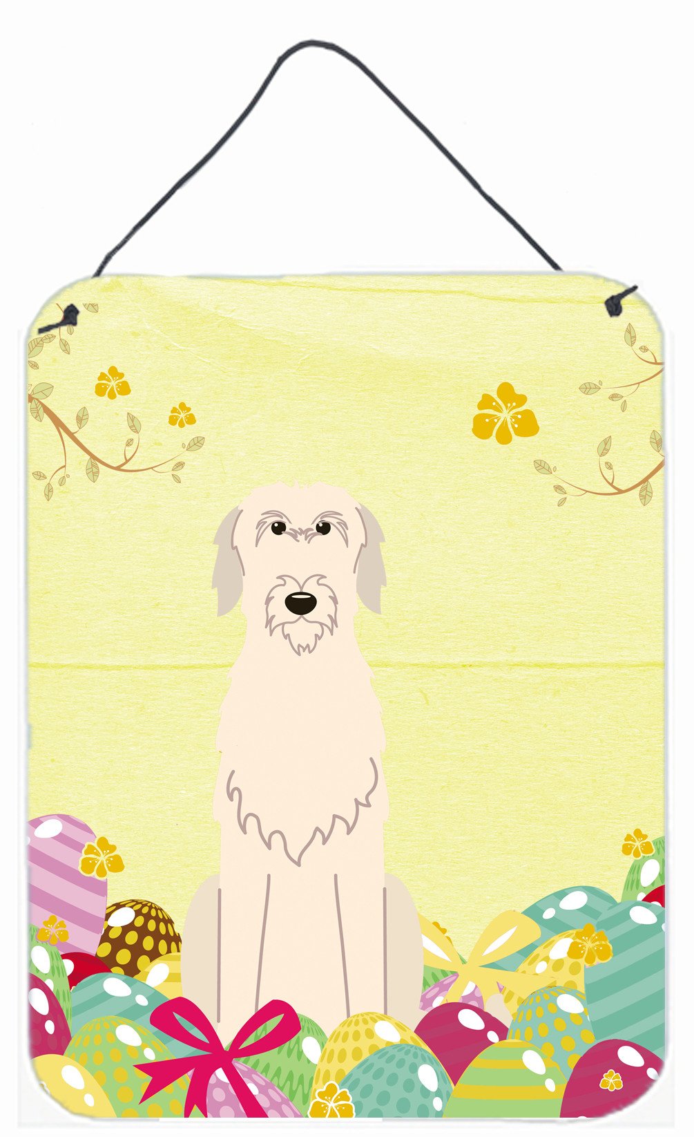 Easter Eggs Irish Wolfhound Wall or Door Hanging Prints BB6065DS1216 by Caroline's Treasures