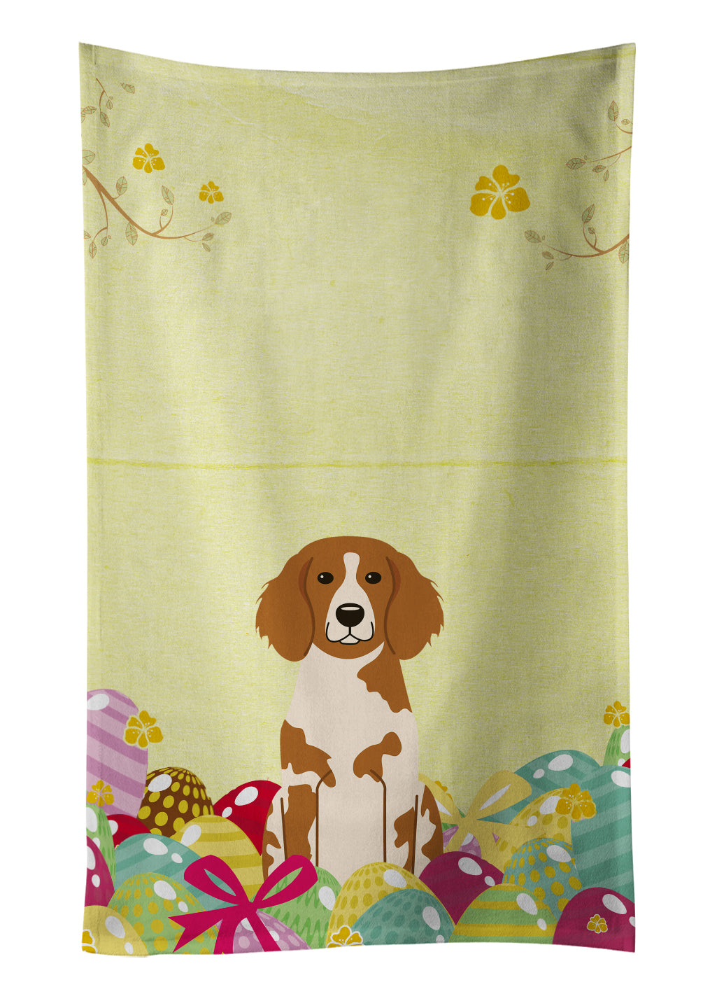 Easter Eggs Brittany Spaniel Kitchen Towel BB6072KTWL - the-store.com