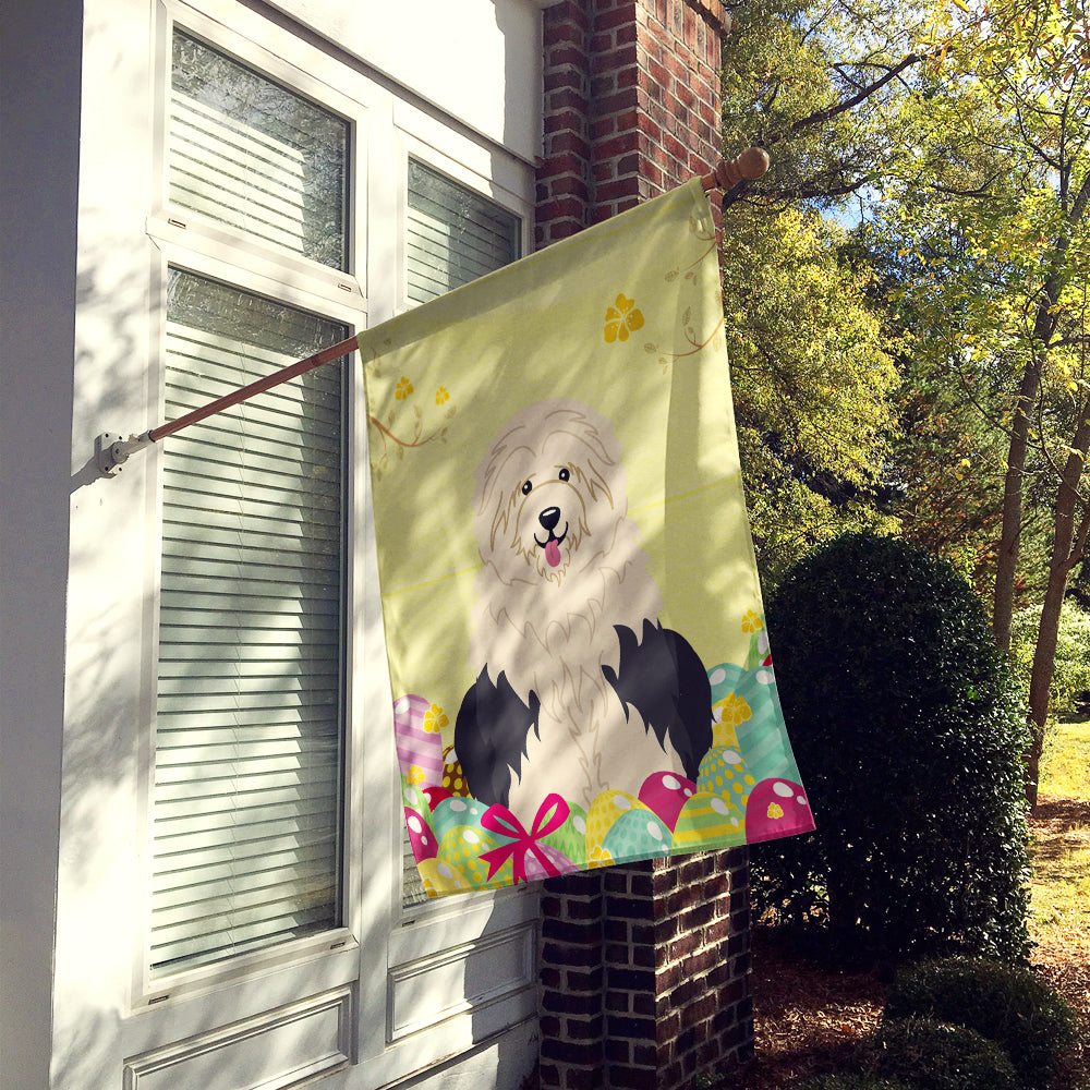 Easter Eggs Old English Sheepdog Flag Canvas House Size BB6096CHF