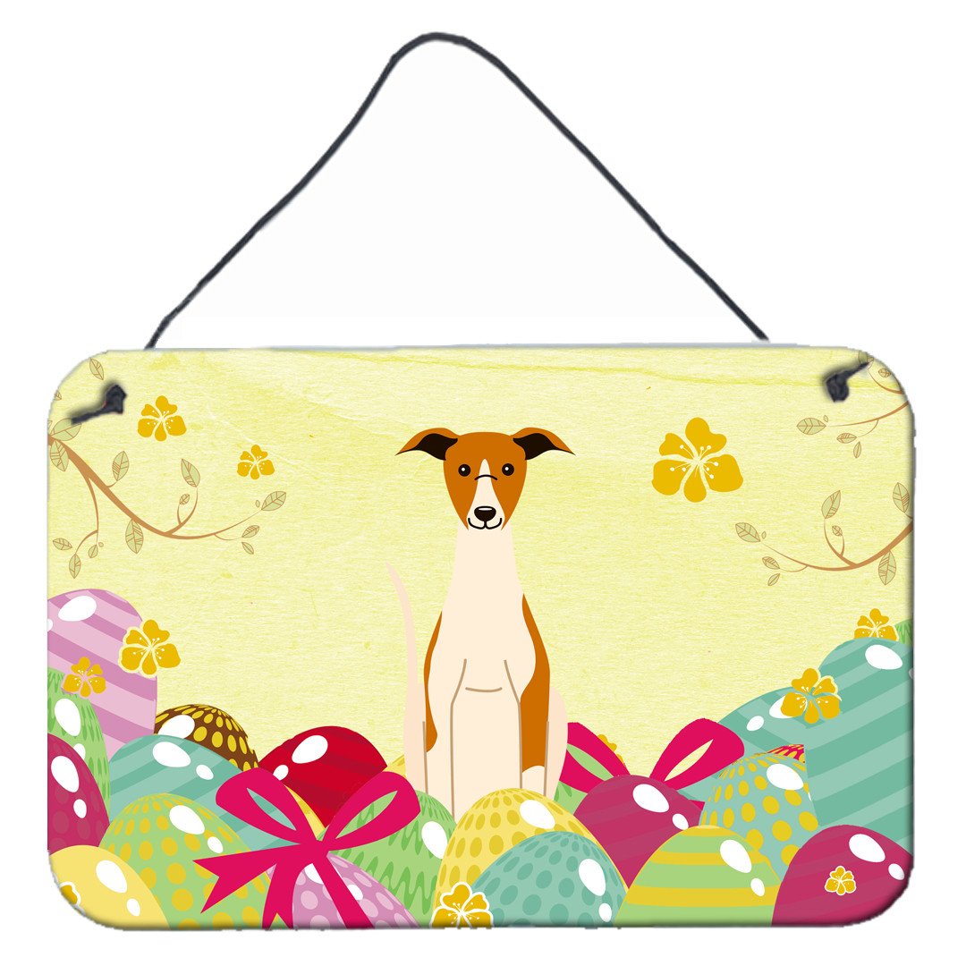 Easter Eggs Whippet Wall or Door Hanging Prints BB6099DS812 by Caroline's Treasures