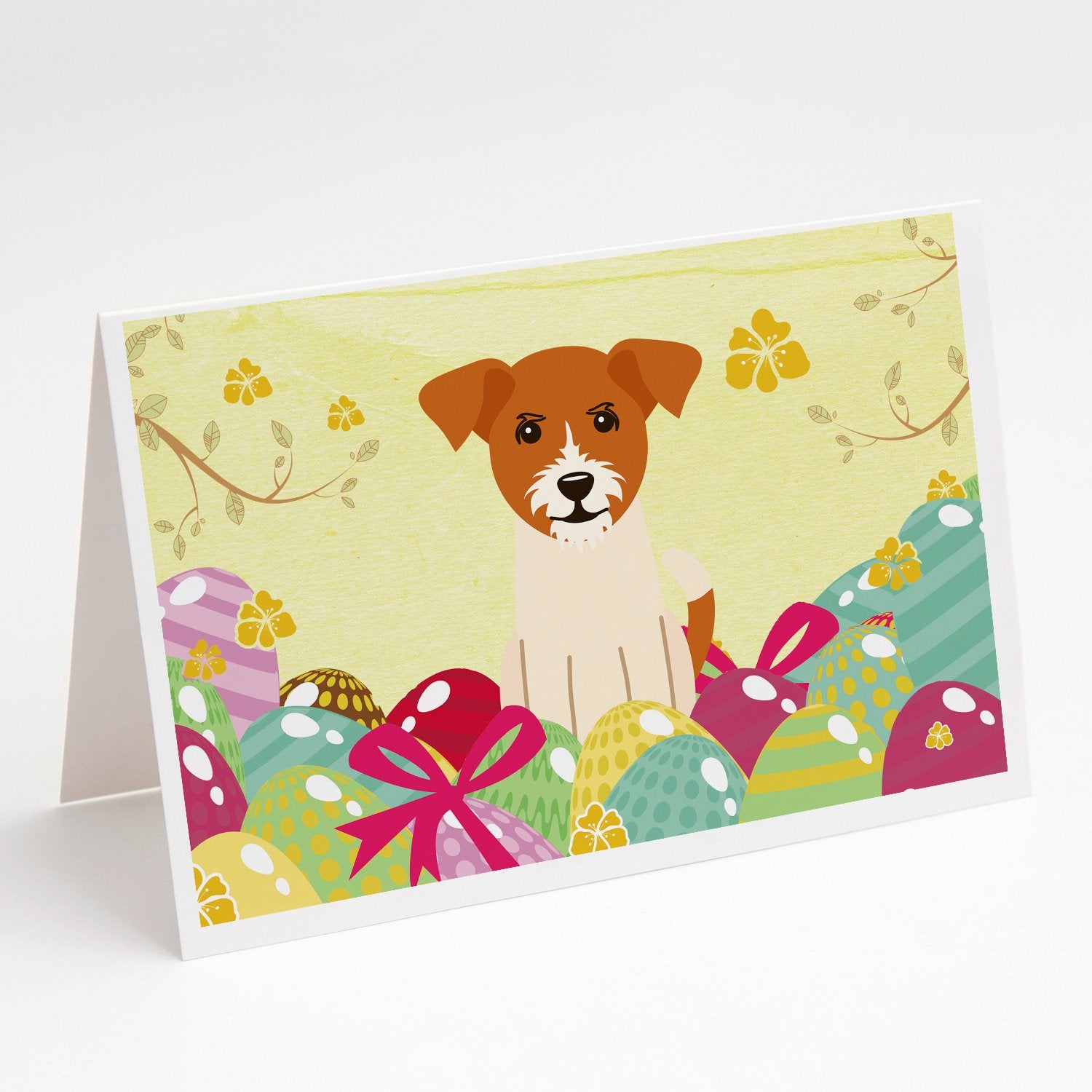 Buy this Easter Eggs Jack Russell Terrier Greeting Cards and Envelopes Pack of 8