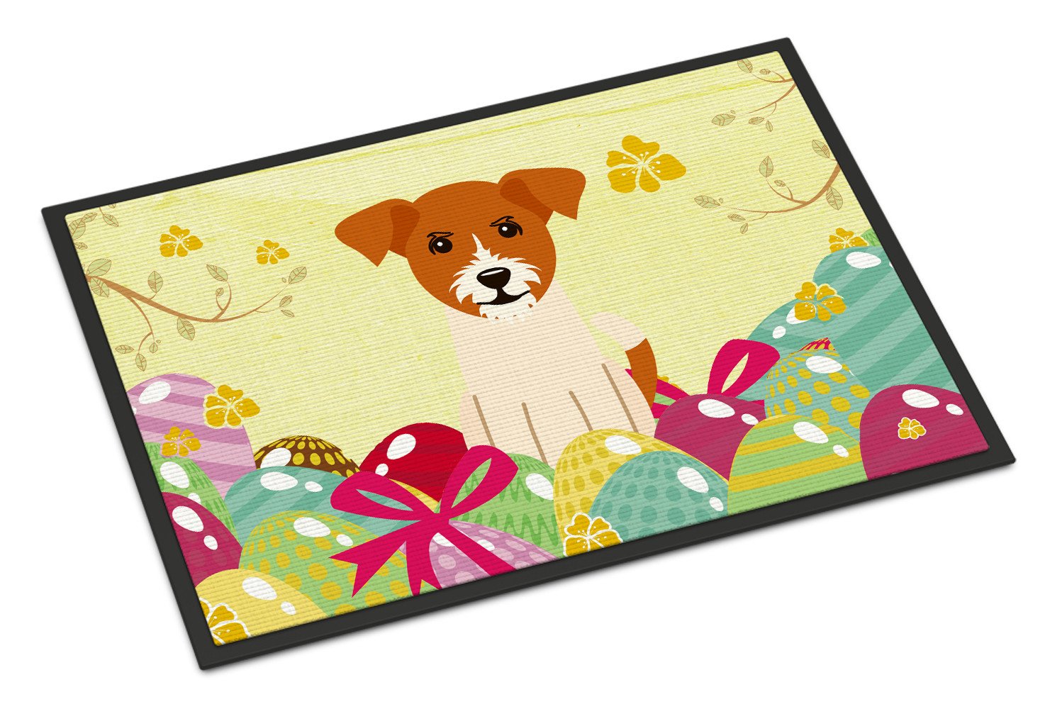 Easter Eggs Jack Russell Terrier Indoor or Outdoor Mat 24x36 BB6108JMAT by Caroline's Treasures