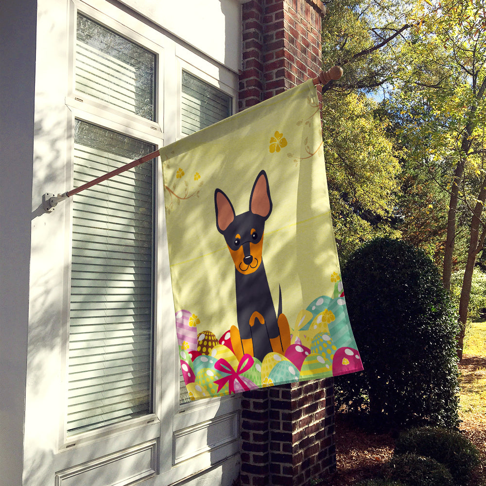 Easter Eggs English Toy Terrier Flag Canvas House Size BB6109CHF