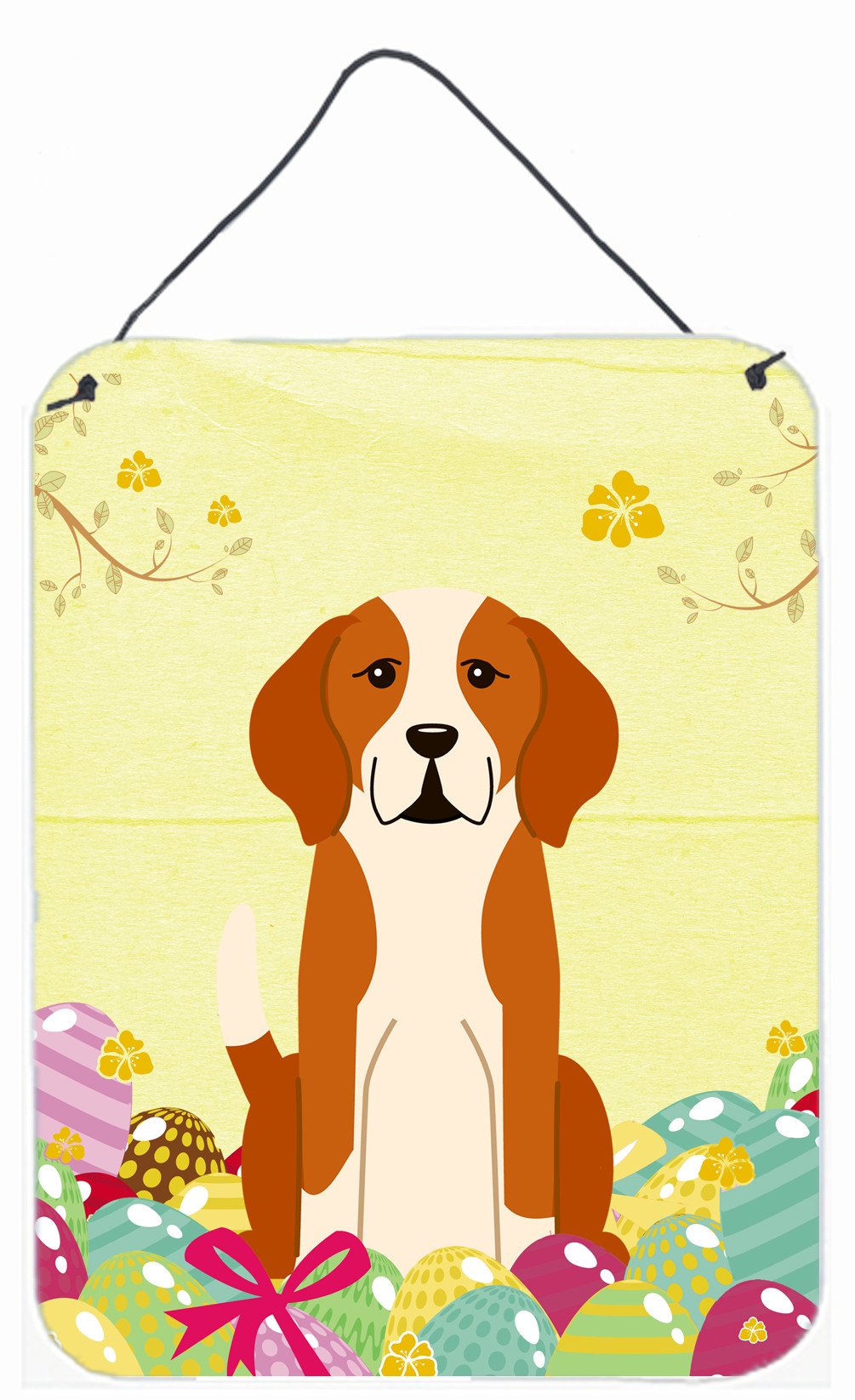Easter Eggs English Foxhound Wall or Door Hanging Prints BB6110DS1216 by Caroline's Treasures