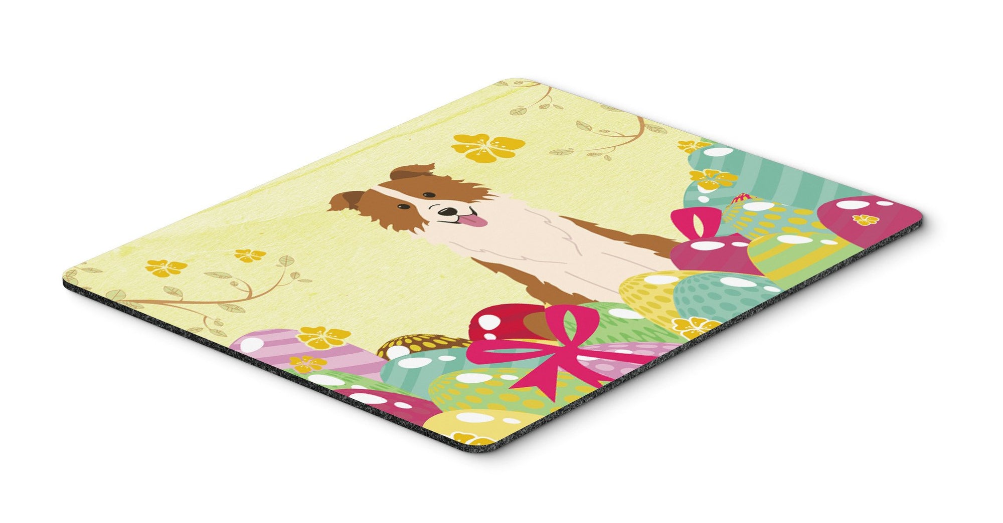 Easter Eggs Border Collie Red White Mouse Pad, Hot Pad or Trivet BB6119MP by Caroline's Treasures