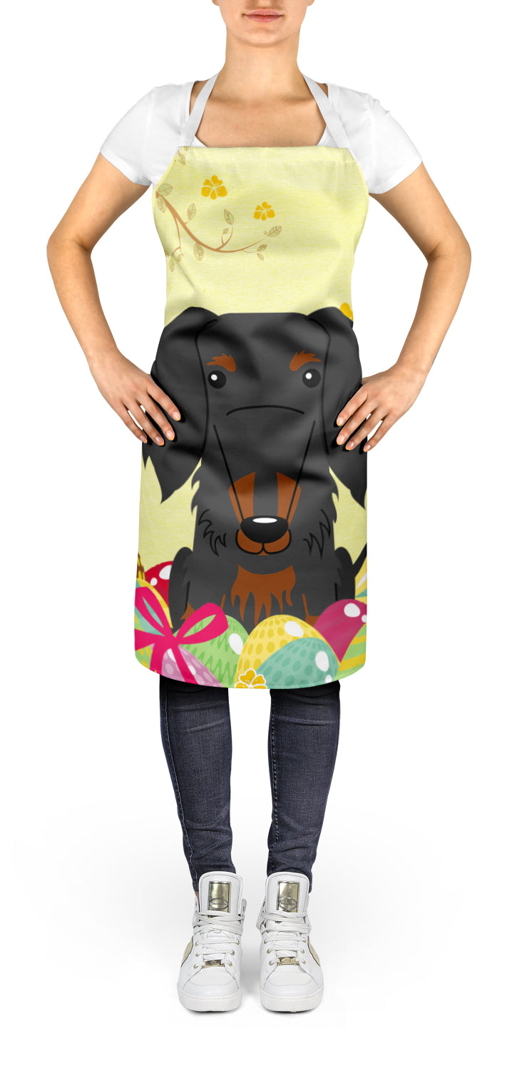 Easter Eggs Wire Haired Dachshund Black Tan Apron BB6127APRON