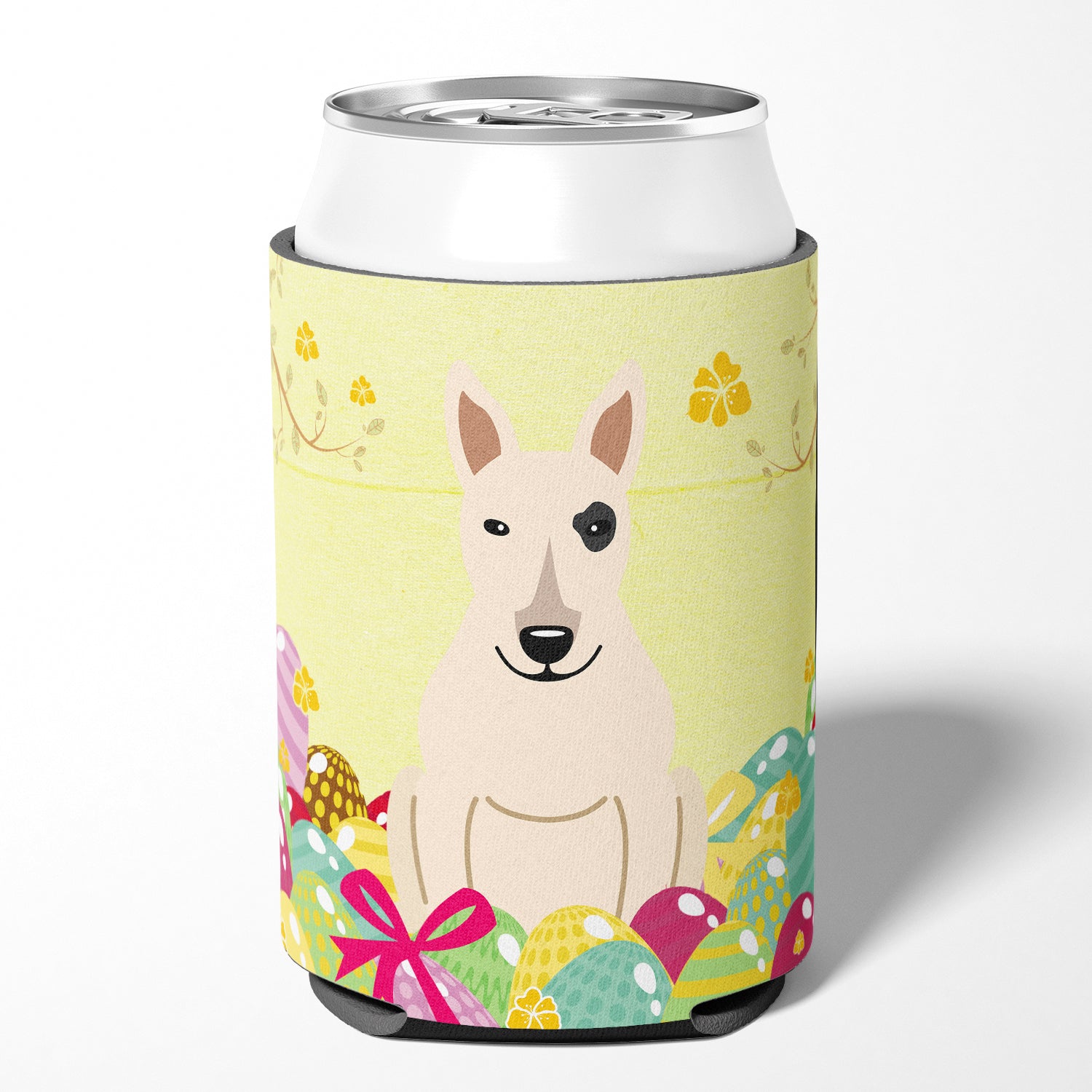 Easter Eggs Bull Terrier White Can or Bottle Hugger BB6138CC