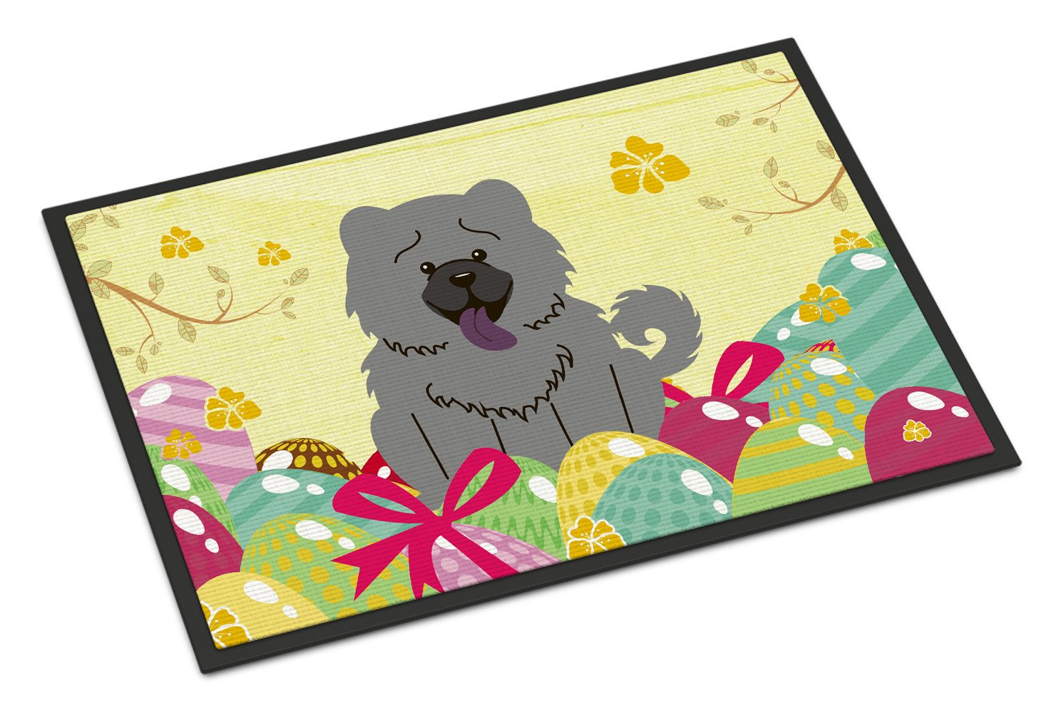Easter Eggs Chow Chow Blue Indoor or Outdoor Mat 24x36 BB6139JMAT by Caroline's Treasures