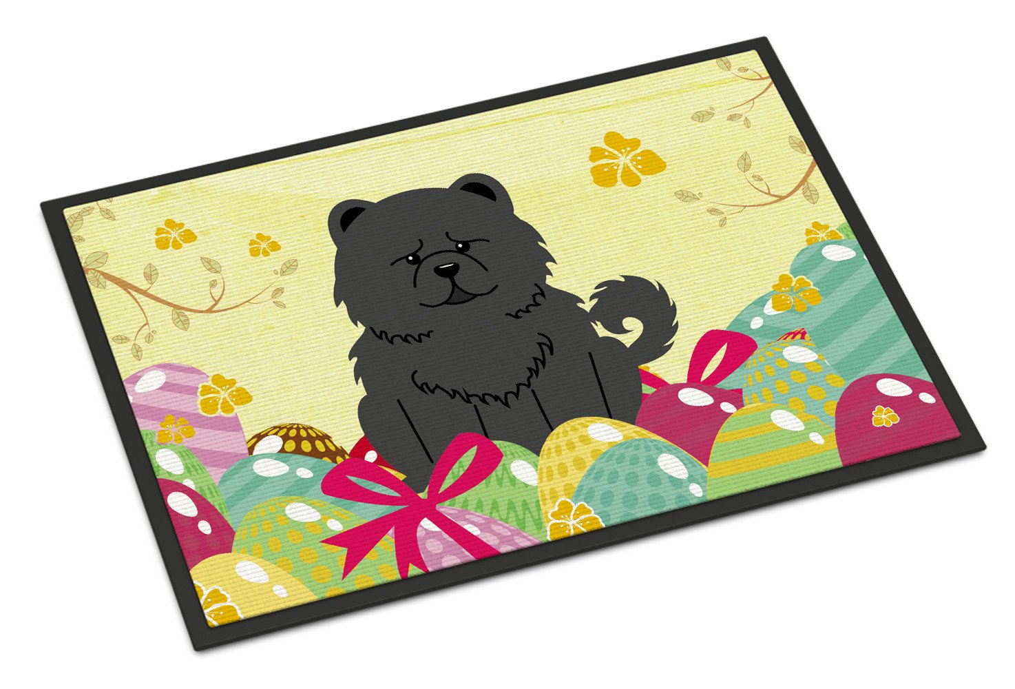 Easter Eggs Chow Chow Black Indoor or Outdoor Mat 24x36 BB6143JMAT by Caroline's Treasures