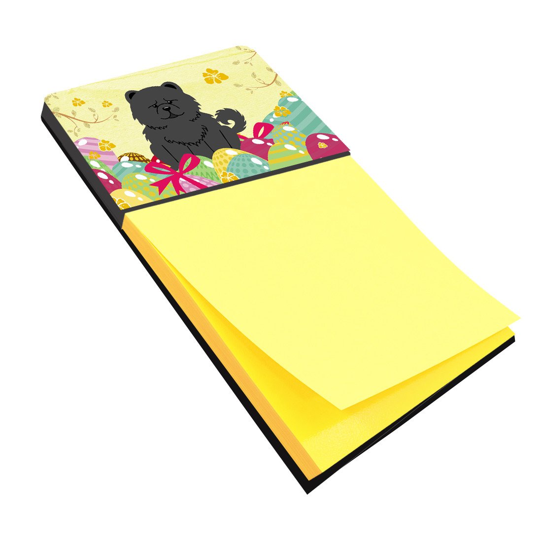 Easter Eggs Chow Chow Black Sticky Note Holder BB6143SN by Caroline's Treasures