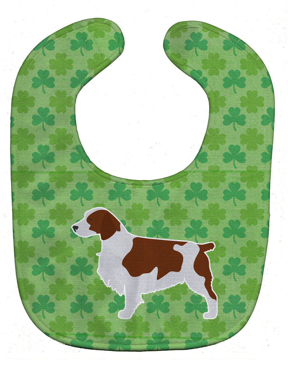 Welsh Springer Spaniel Shamrocks  Baby Bib BB6405BIB - the-store.com