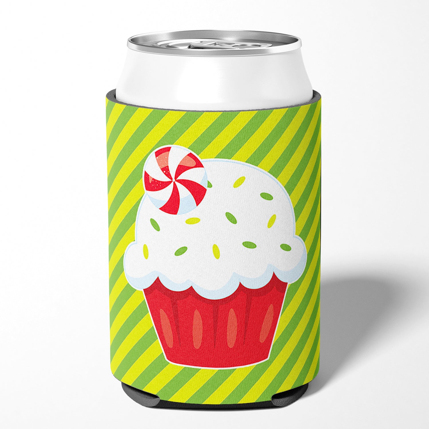 Christmas Pepermint Cupcake Can or Bottle Hugger BB6819CC