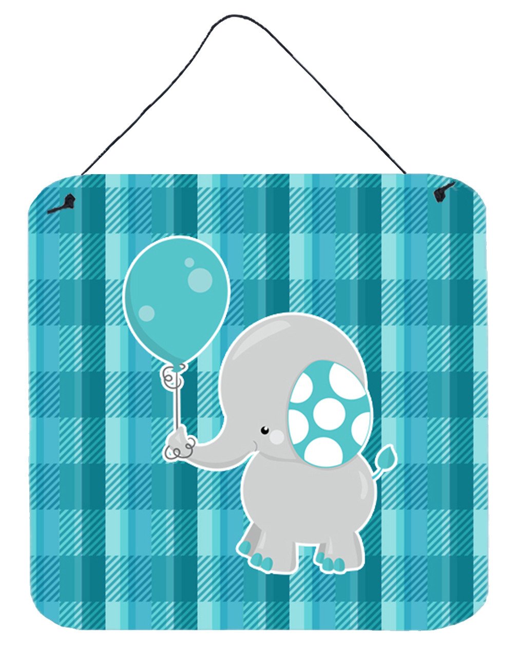 Elephant with Balloon Wall or Door Hanging Prints BB6835DS66 by Caroline's Treasures