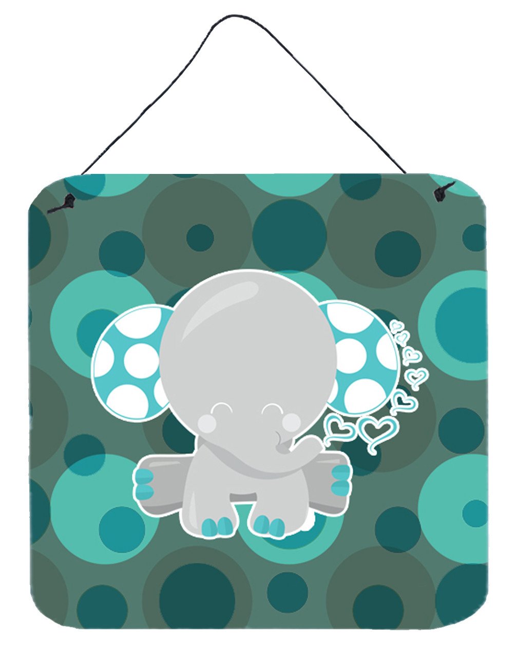 Polkadot Naptime Elephant Wall or Door Hanging Prints BB6838DS66 by Caroline's Treasures