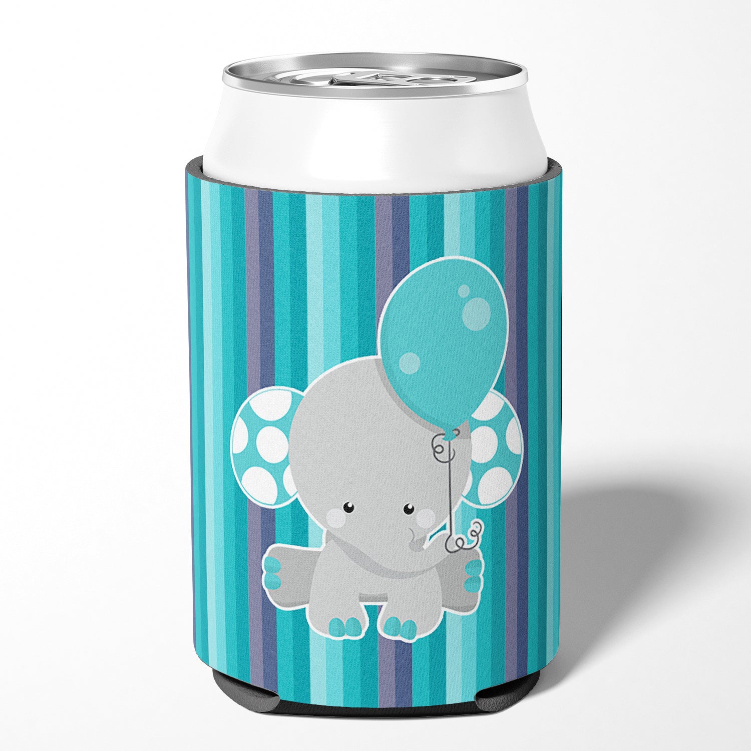Grey Elephant with Balloon Can or Bottle Hugger BB6842CC