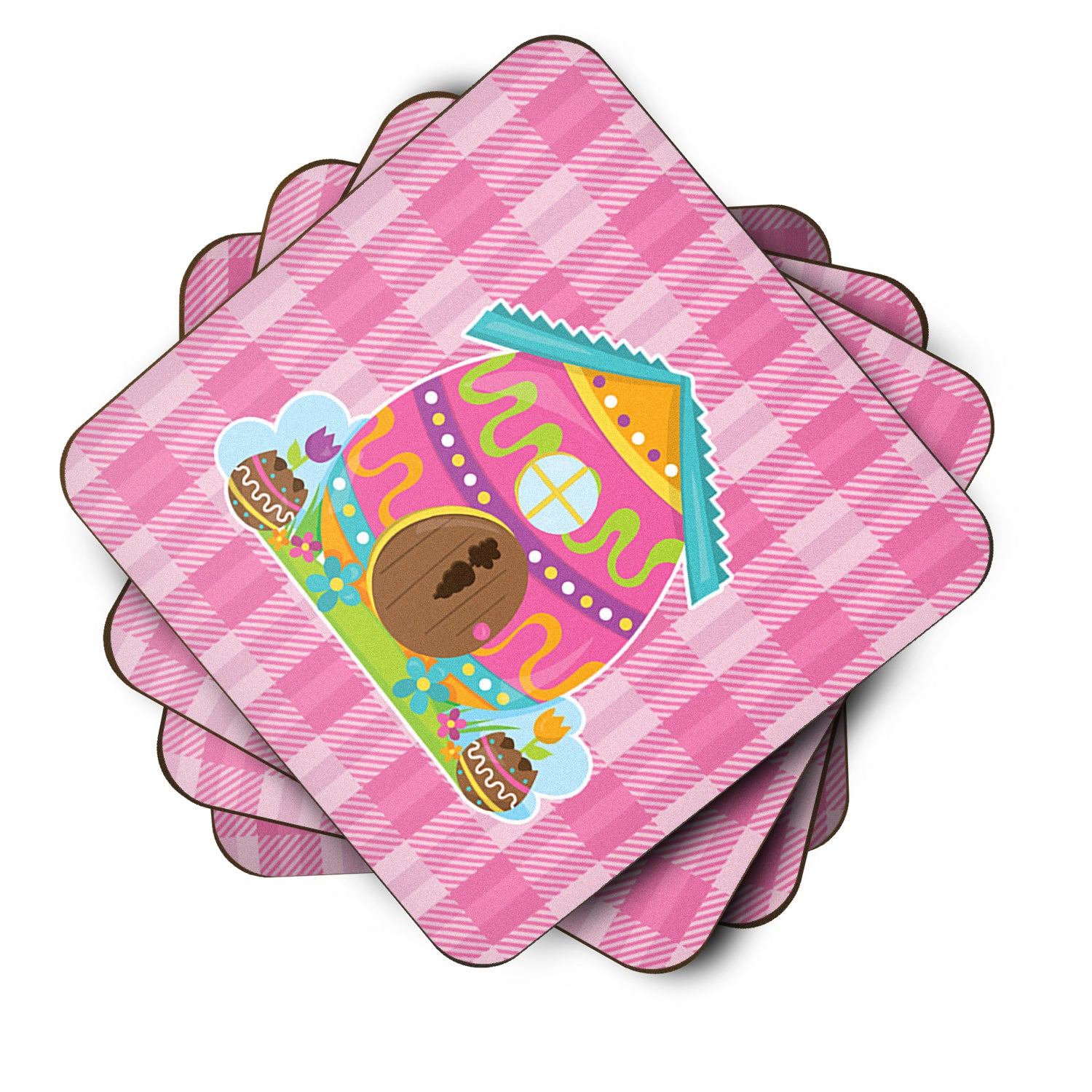 Set of 4 Easter Rabbit's House Foam Coasters Set of 4 - the-store.com