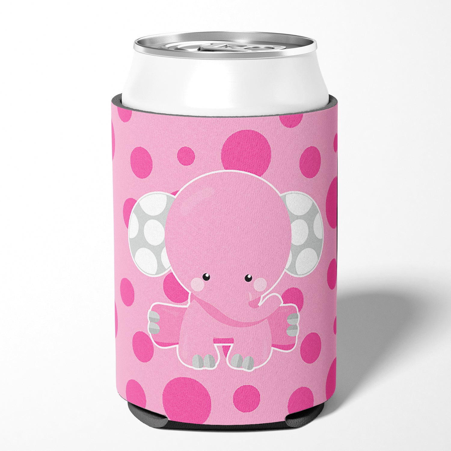 Elephant with Pink Polkadots Can or Bottle Hugger BB6949CC
