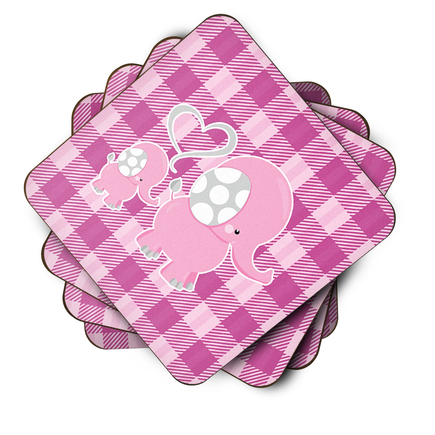 Elephant and Baby Foam Coaster Set of 4 BB6953FC - the-store.com