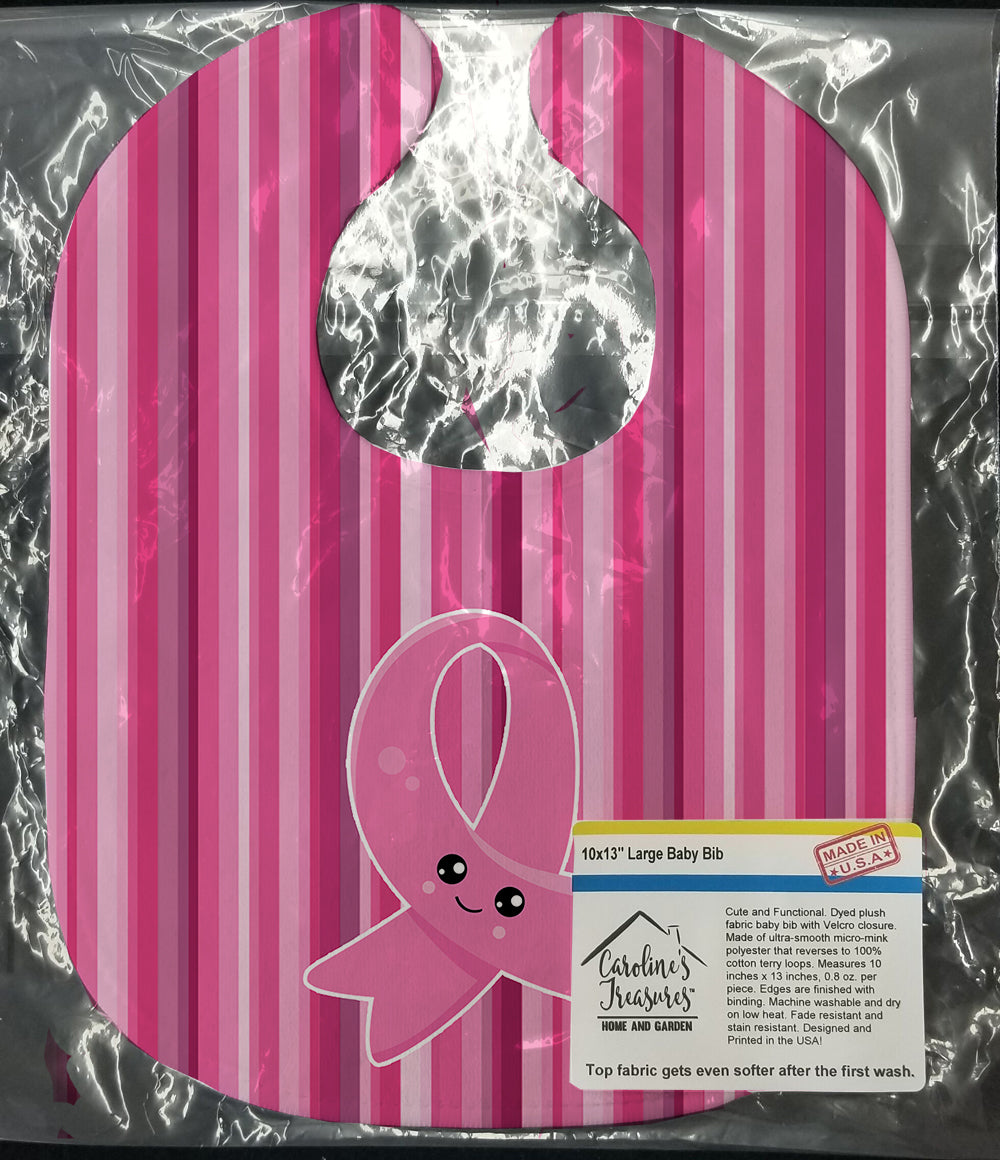 Breast Cancer Awareness Ribbon Face Baby Bib BB6978BIB - the-store.com