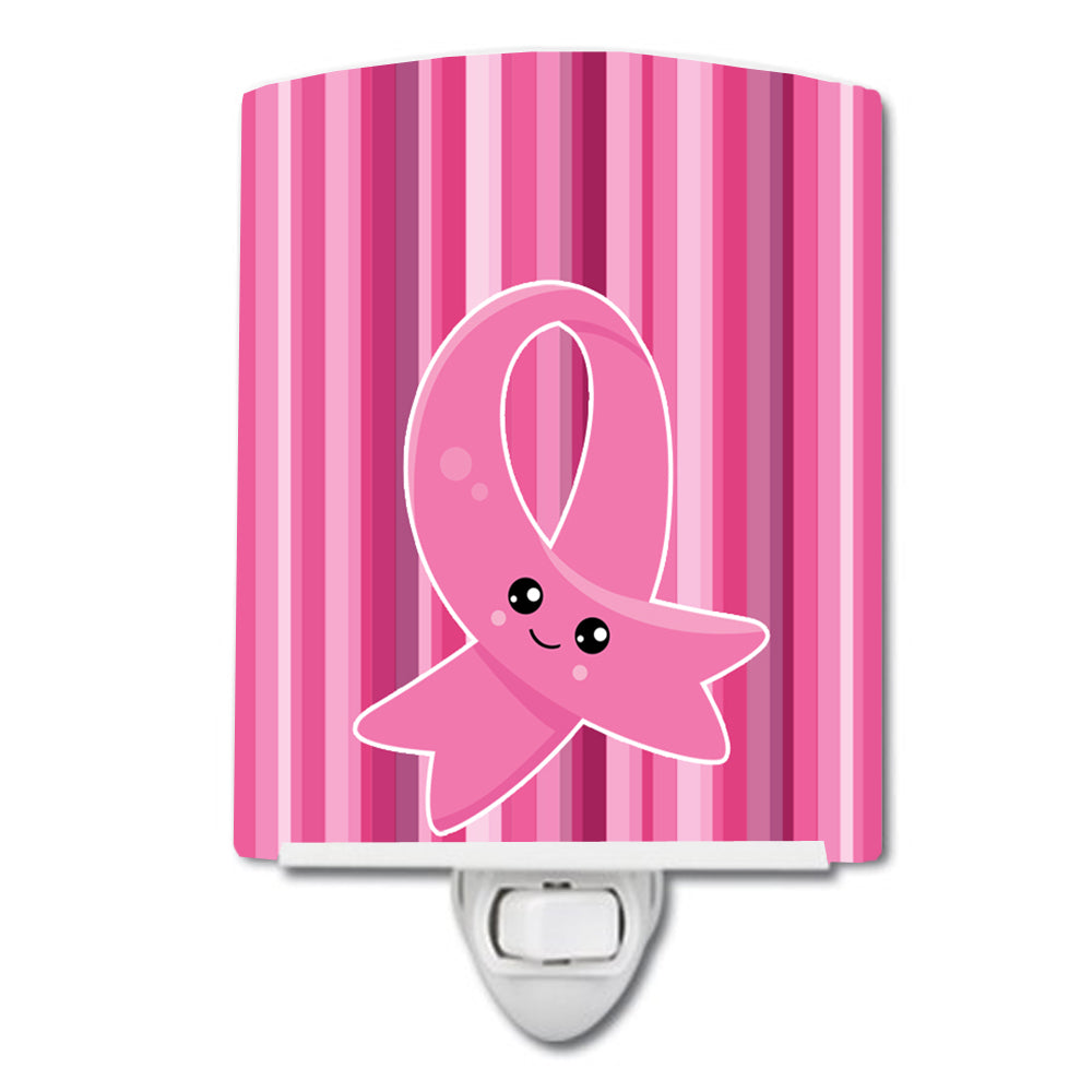 Breast Cancer Awareness Ribbon Face Ceramic Night Light BB6978CNL - the-store.com