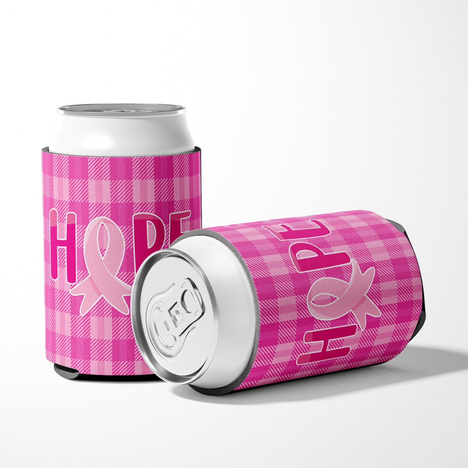 Breast Cancer Awareness Ribbon Hope Can or Bottle Hugger BB6981CC