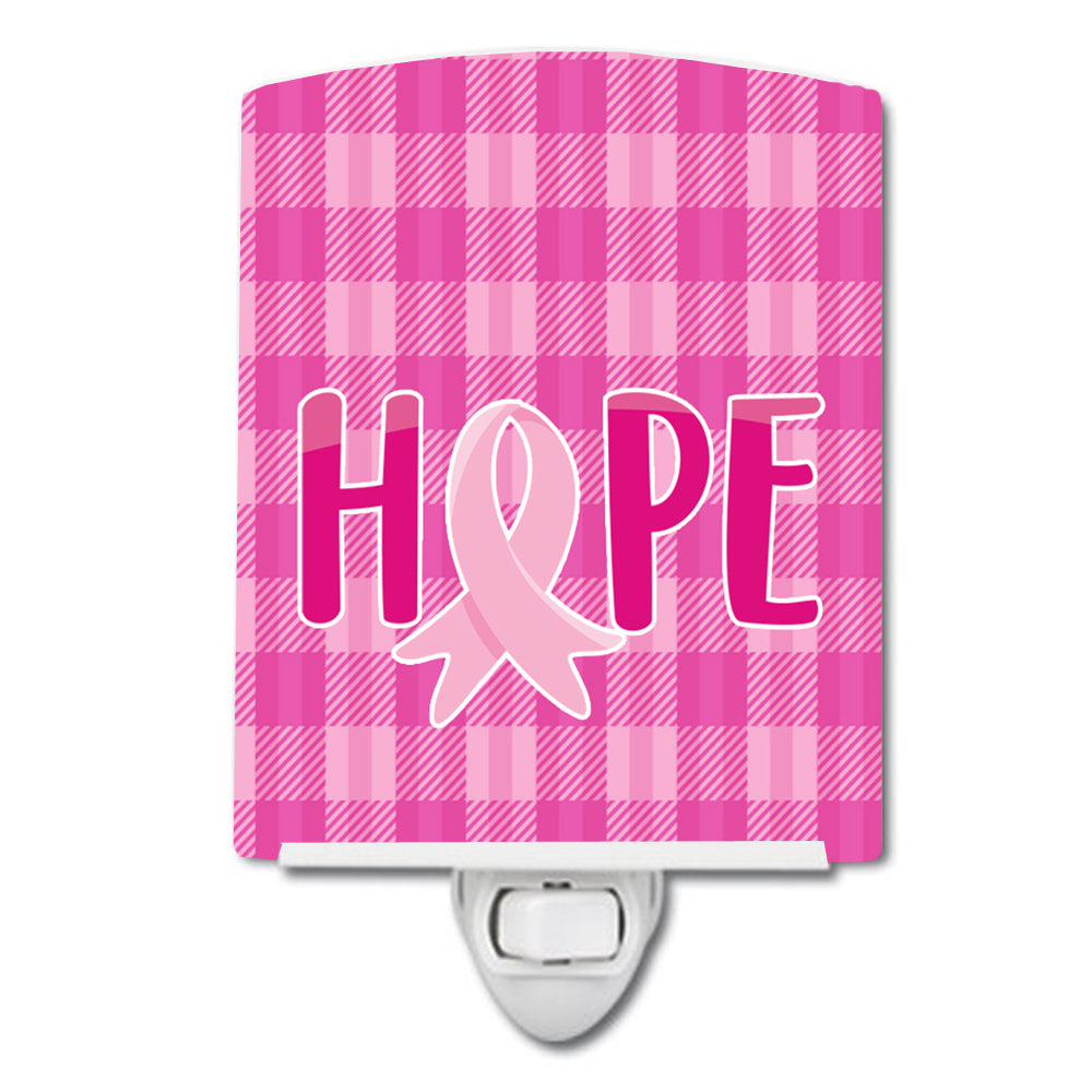 Breast Cancer Awareness Ribbon Hope Ceramic Night Light BB6981CNL - the-store.com