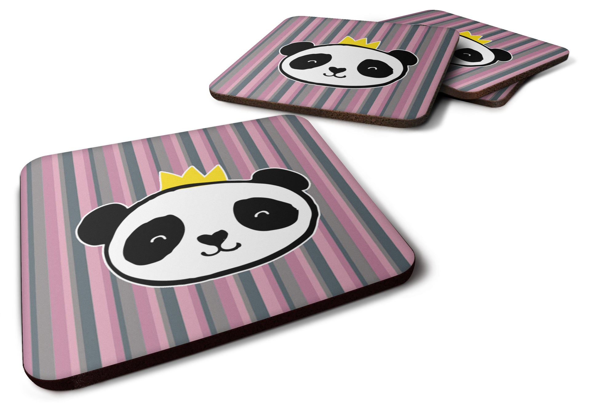 Panda Bear Queen Foam Coaster Set of 4 BB7037FC - the-store.com