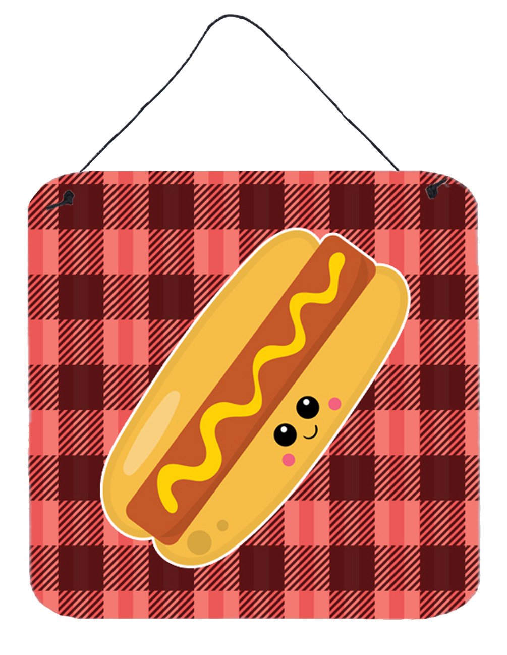 Hot Dog Face Wall or Door Hanging Prints BB7045DS66 by Caroline&#39;s Treasures