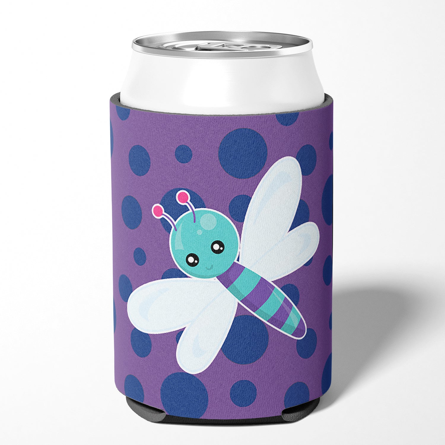 Dragonfly on Purple Polkadots Can or Bottle Hugger BB7099CC