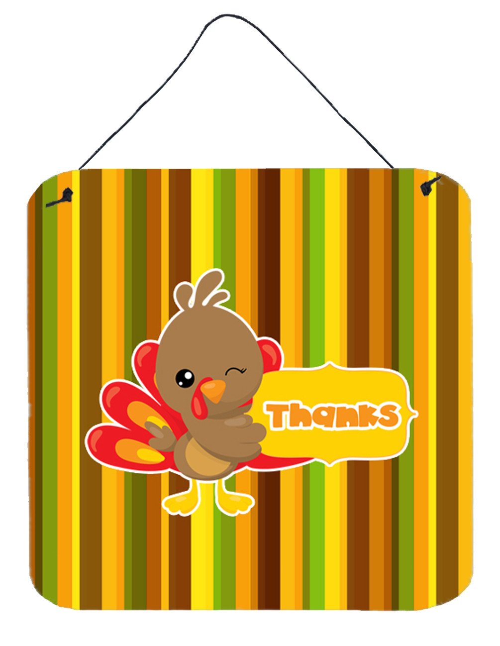 Thanksgiving Turkey Thanks Wall or Door Hanging Prints BB7116DS66 by Caroline's Treasures