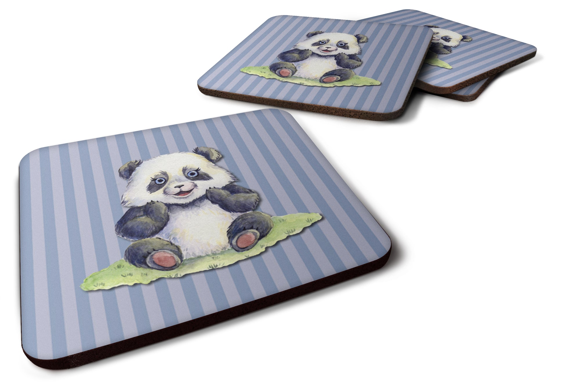 Panda Bear Foam Coaster Set of 4 BB7142FC - the-store.com