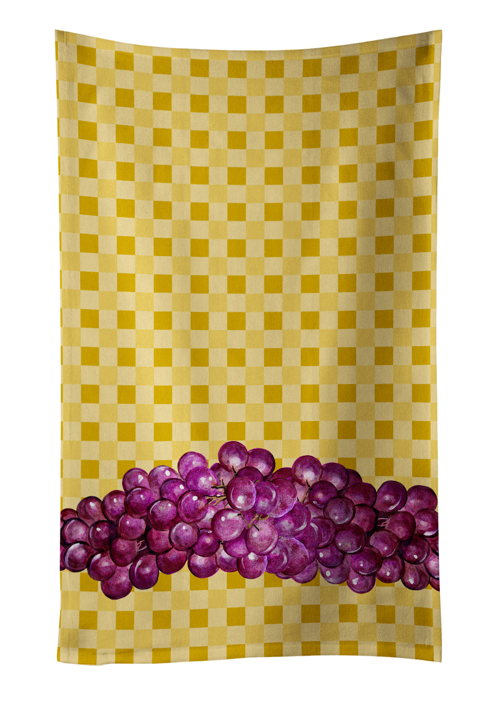Grapes on Basketweave Kitchen Towel BB7170KTWL - the-store.com