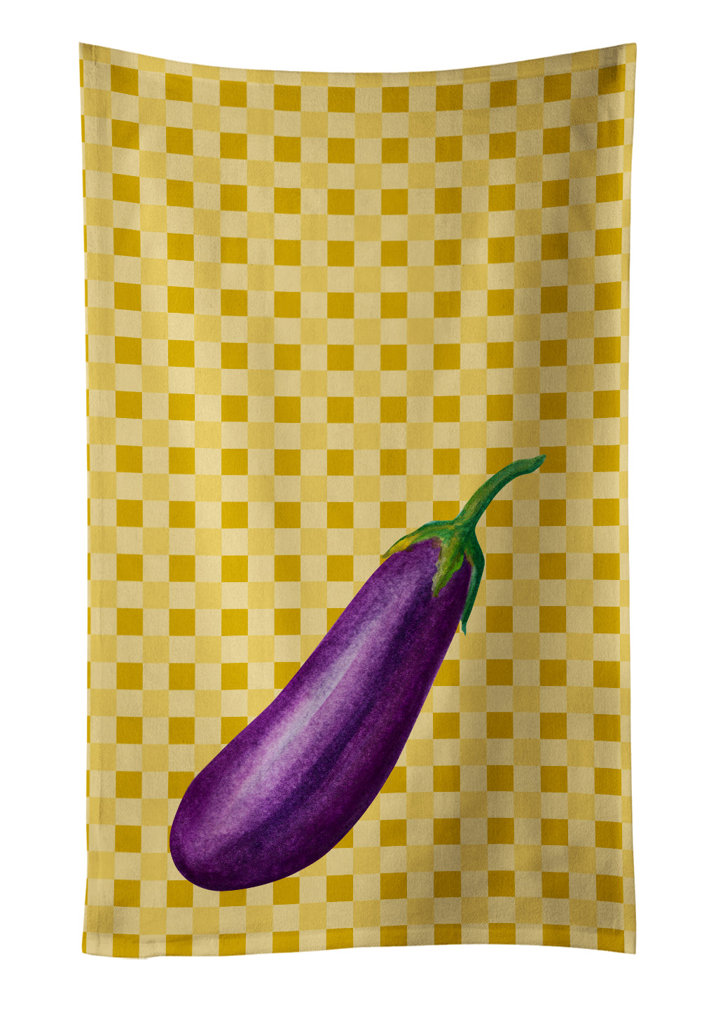 Eggplant on Basketweave Kitchen Towel BB7200KTWL - the-store.com