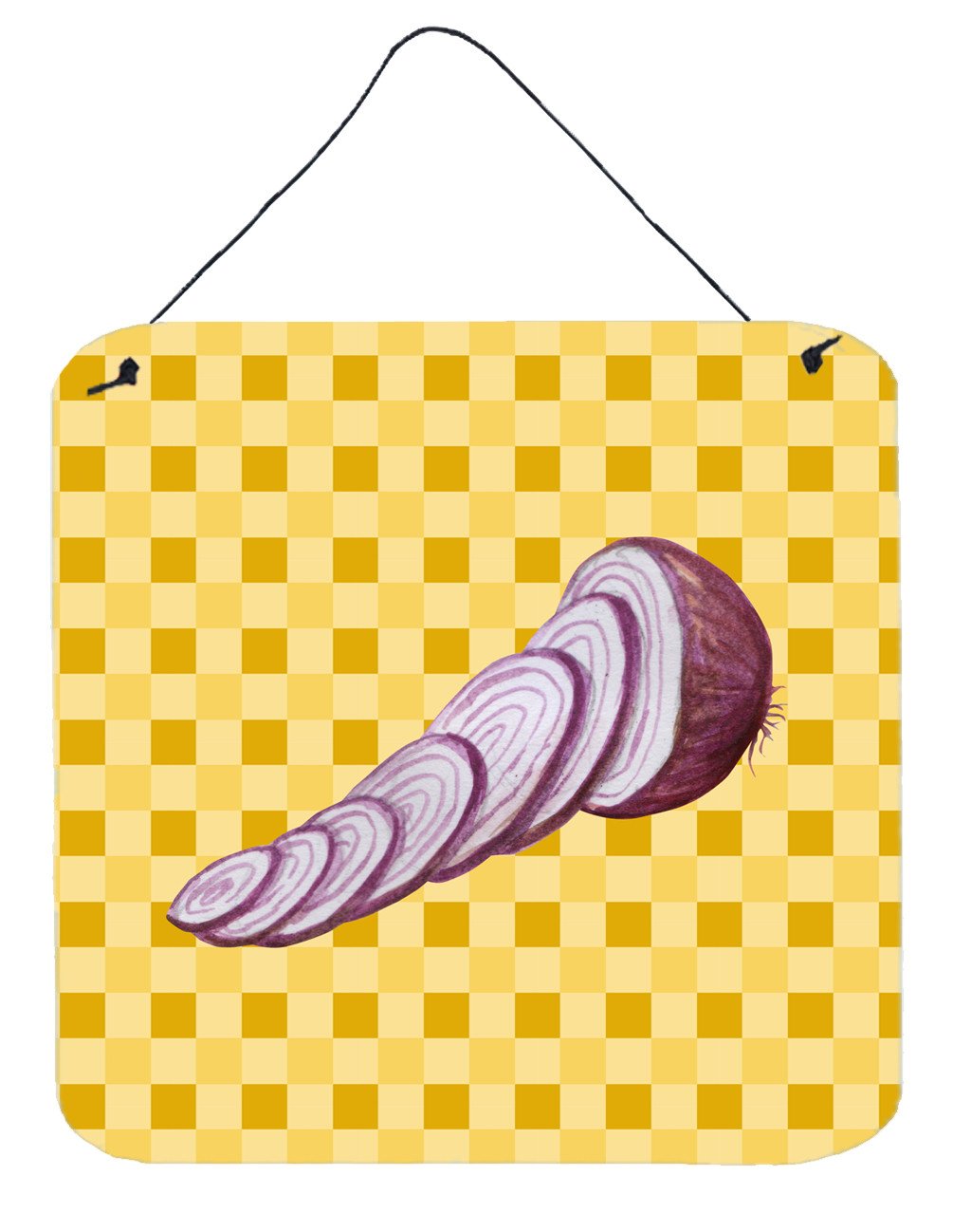 Red Onion on Basketweave Wall or Door Hanging Prints BB7211DS66 by Caroline&#39;s Treasures
